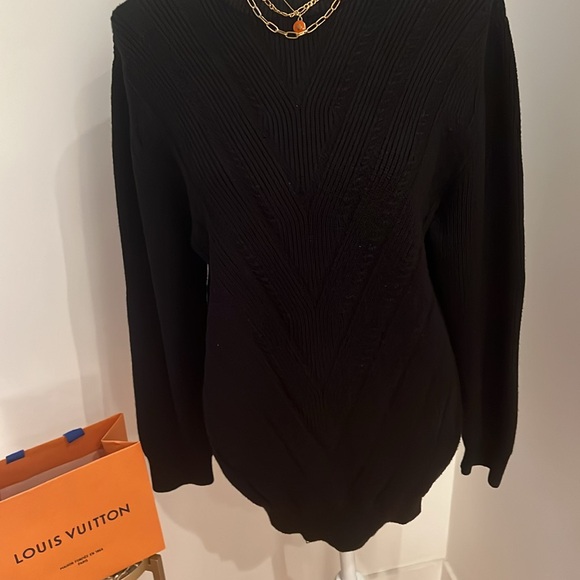 Louis Vuitton Black XXL Cotton Sweater - Picture 5 of 9